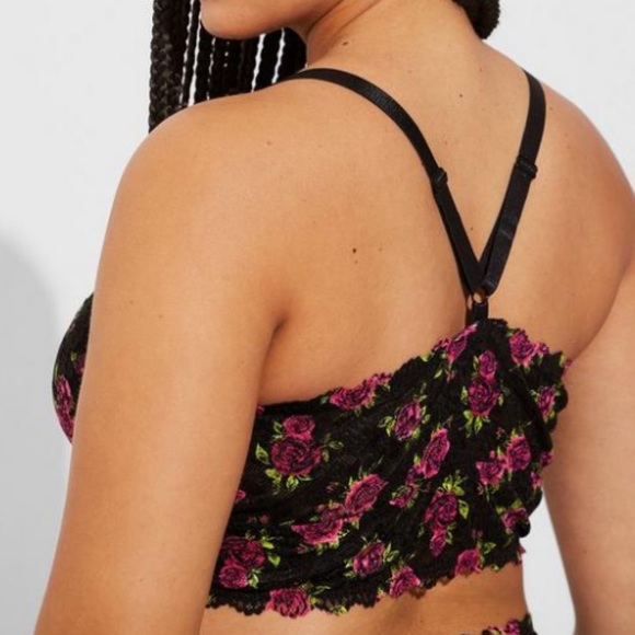 🆕 Lightly Lined Lace Print XO Front Bralette 3 3X 22 24 NWT Torrid New! Floral - Picture 3 of 5